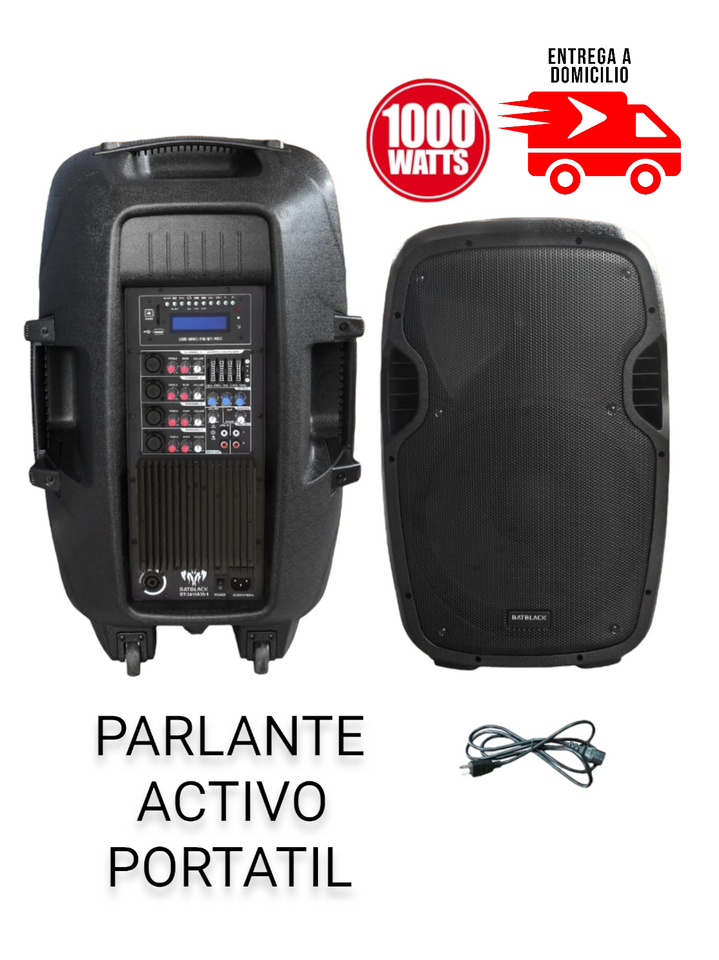 Parlante Activo Portatil de 15" Batblack 1000w 15A35