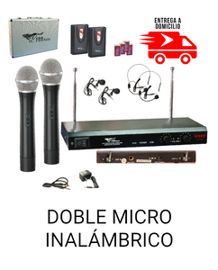 Micrófono Inalámbrico Doble Profesional VHF